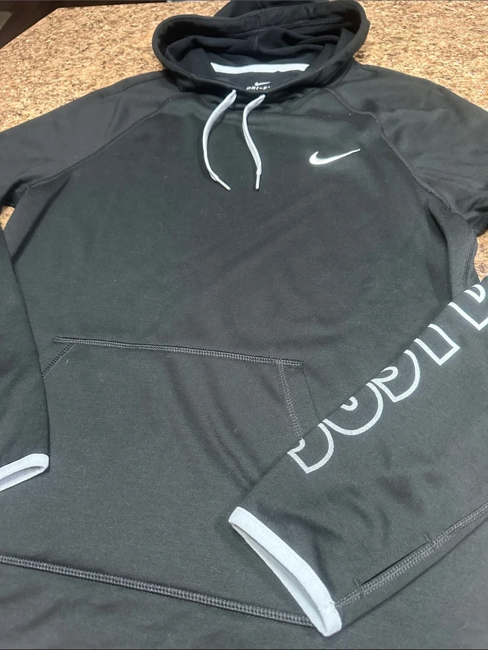 WORN ONCE Nike Black Hoodie Just Do It on Sleeve Medium